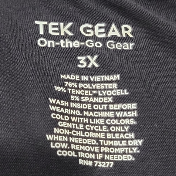 NWT TEK GEAR 3X On-The-Go Gear Long Sleeve Workout Gym Athleisure Top - Picture 6 of 7